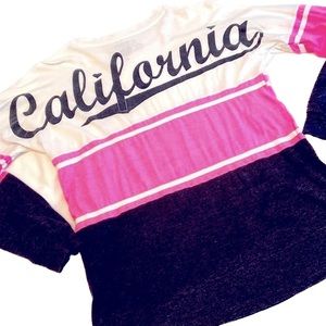 Baseball soccer rugby sport style jersey California Cali long sleeve T-shirt